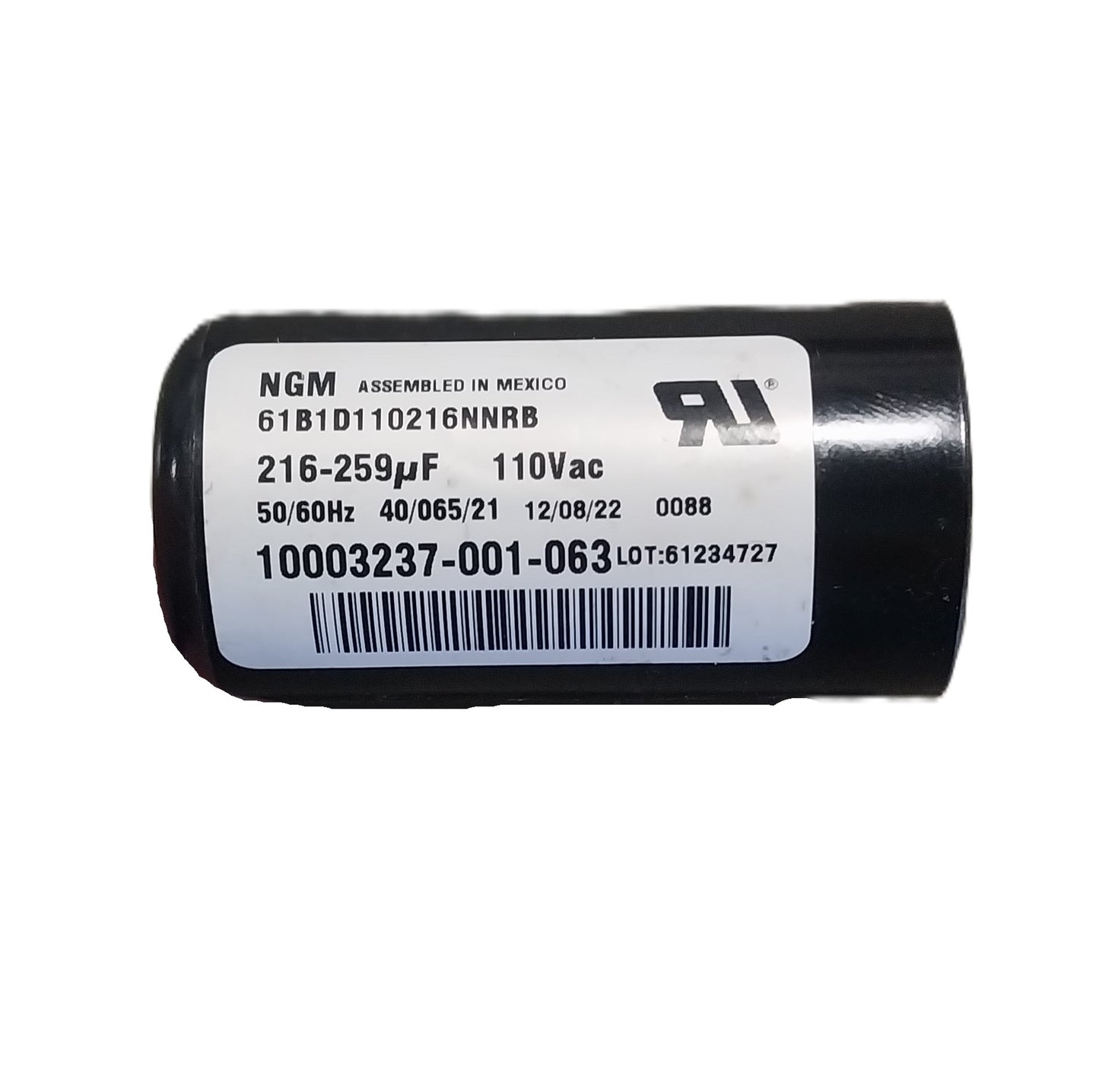 Baker motor capacitor