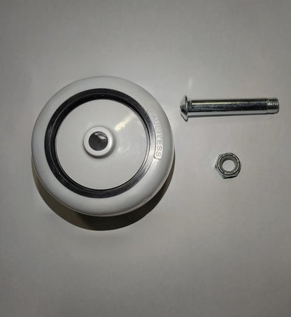 3″ Rigid front wheel w/ hardware