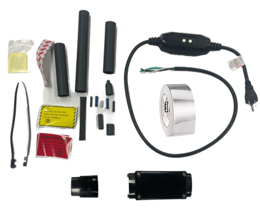 Self-regulating heat trace assembly kit